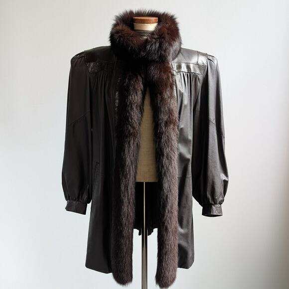 Vintage Afghan Penny Lane Fur Leather Suede Modern Furry Jacket Coat 70s 80s - Picture 4 of 13